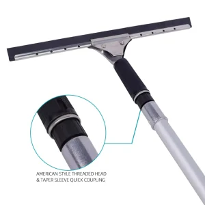Eco Friendly Industrial Household Cleaning Window Squeegee with Stainless Steel and Rubber Glass Cleaning Wiper