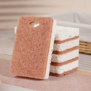 Eco Friendly Kitchen Cleaning Coconut Sisal Fiber Sponge Dish Scouring Pads Kitchen Sponge Household Dish Cleaning Scrub