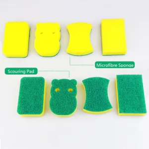 Eco-Friendly Kitchen Cleaning Sponges Customized Logo Scouring Pads Washing Sponge Dish Cleaning Tool
