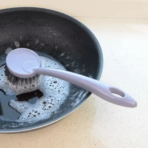 Eco Friendly Kitchen Long Handled Multifunctional Scrub Dishwashing Brush PP Handle Pot Cleaning Scrubber