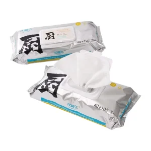 Eco Friendly Kitchen Wet Wipes 50Pcs Disposable Degreasing Wipes for Range Hood & Dish Washing Clean Kitchen