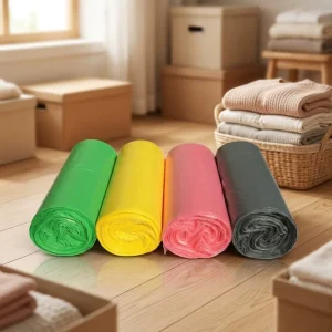 Eco Friendly Large Capacity PE Side Gusset Trash Bag Custom Size Heavy Duty Garbage Bag Indoor Outdoor Contractor Use
