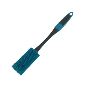Eco Friendly Lightweight Silicone Face Cleansing Brush with Long Handle for Home Cleaning in Kitchen and Bathroom