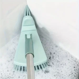 Eco Friendly Long Handle Floor Scrub Brush with Detachable Hard Bristles Ideal for Shower Bathtub Tile & Kitchen Cleaning