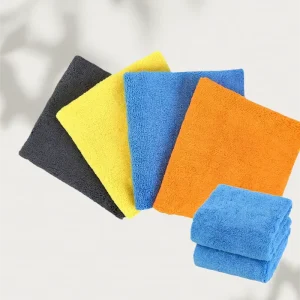 Eco Friendly Microfiber Cleaning Cloth 40×40 Colorful Car Detailing Towels for Kitchen and Clean Floor Use