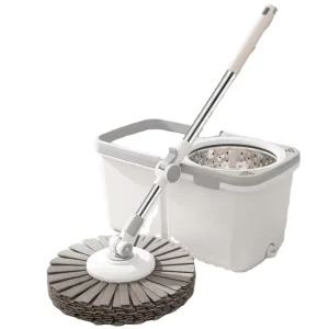Eco Friendly Microfiber Mop System With Reusable Cleaning Pads And Strong Handle For Effective Dirt Removal
