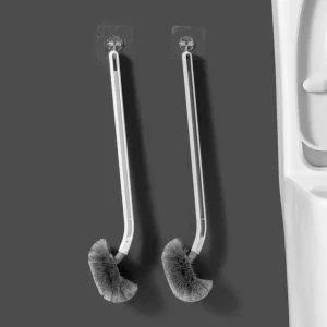 Eco Friendly Microfiber Plastic Handle Bathroom Deep Cleaning Toilet Cleaner Scrubber Rim Dead Corner Toilet Brushes Brush