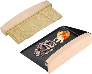 Eco Friendly Mini Sisal Broom and Dustpan Set with Wood Hand Natural Horsehair Whisk Broom Brush