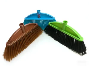 Eco Friendly Modern Plastic Broom Head with Soft Plastic Bristles Brush and Plastic Dustpan for Home & Outdoor Floor Cleaning