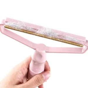 Eco Friendly Multi Fabric Edge Fuzz Carpet Scraper Manual Lint Remover Stainless Steel Hybrid Handle Dog Small Animal Hair