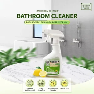 Eco Friendly Multi Purpose Bathroom Cleaner with Lemon Extract Antibacterial Spray for Faucets Mirrors Shower Doors