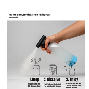 Eco Friendly Multi Purpose Cleaning Tablets for Household Use with 50% 80% Active Ingredients and Lemon Scent
