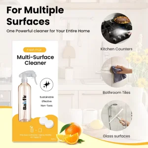 Eco-Friendly Multipurpose All-Purpose Cleaner Kit with Effervescent Tablets and Spray Bottle Zero Waste