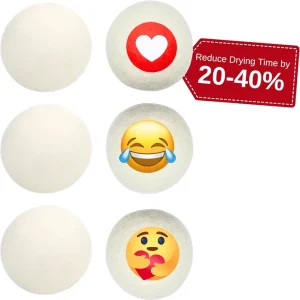 Eco Friendly Natural Fabric Softener Handmade 100% Organic Wool Dryer Balls (6 Pack) Natural and Unscented