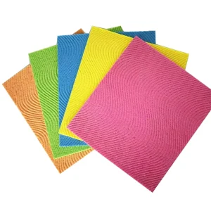Eco Friendly Odorless Square Shape Reusable Kitchen Cleaning Cloths Sponges & Scouring Pads