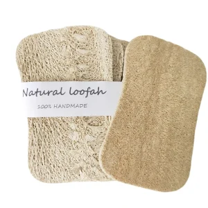 Eco-Friendly Organic Luffa Dish Loofah Sponge Pad Natural Waist Shape Kitchen Cleaning Scouring Pads