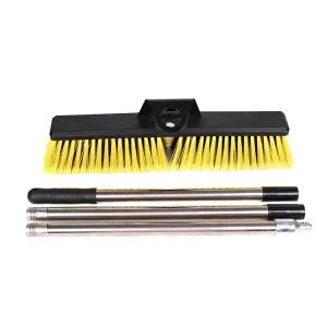Eco Friendly Outdoor Push Long Wooden Handle Commercial Yard Cleaning Modern Stiff Unflagged Dustpan