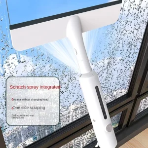 Eco Friendly Plastic Window Cleaning Squeegee with Water Spray & Scraping Integrated for High Rise Outdoor Glass Cleaning