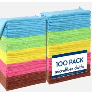 Eco Friendly Polyamide Microfiber Cleaning Cloths 30x30cm Quick Dry for Window Kitchen Bathroom & Floor Car Wash