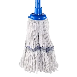 Eco Friendly Polyester Flat Handle Round Wet Cleaning Mop