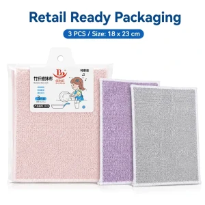 Eco Friendly Premium Microfiber Celloulose Cleaning Clothes Soft Reusable Dish Wipe Kitchen Cleaning Cloth