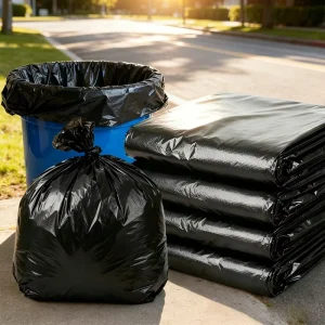 Eco Friendly Recycled Bin Liner Trash Bags with Leak-proof Tear Resistant for Kitchen Yard Waste