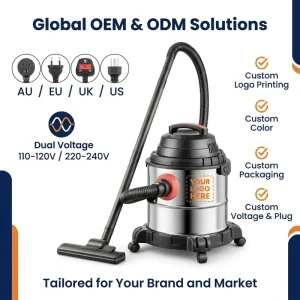 Eco Friendly Recycled PP Canister Vacuum Cleaner Durable Housing Custom Logo CE CB Certified OEM ODM