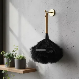 Eco Friendly Reusable Handheld Natural Color Ostrich Feather Duster for Cleaning Supplies Home Car Office