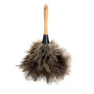 Eco Friendly Reusable Handheld Natural Color Ostrich Feather Duster for Cleaning Supplies Home Car Office