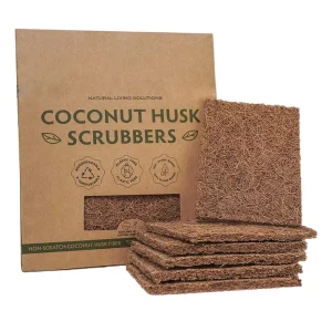 Eco Friendly Reusable Natural Sisal Polyester Fiber Scrub Pads Non Scratching High Water Absorption Sponges Scouring Pads