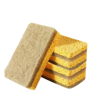 Eco Friendly Reusable Quick Dry Cleaning Cloth Dishing Cellulose Sponge Scouring Pad for Kitchen Cellulose Sponge