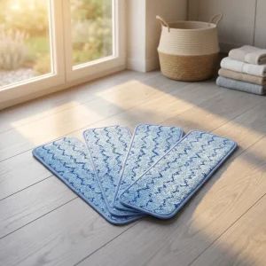 Eco-Friendly Reusable Wavy Microfiber Mop Head for Hospital Household Office Cleaning