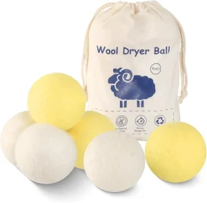 Eco Friendly Reusable Wool Dryer Balls Custom Logo 7cm Size Felt Cotton Bag New Zealand Wool Laundry Discs Fabric Softener Dryer