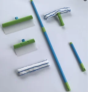 Eco-Friendly Silicone ABS+Metal Telescopic 30cm+120cm Long Handle Window Squeegee Car Cleaning Tool