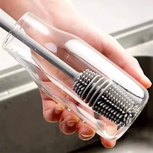 Eco Friendly Silicone Bottle Cleaning Brush for Baby Bottle, Nipple, and Coffee Bottle Cleaning