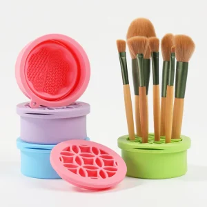 Eco Friendly Silicone Cleaning Mat & Bowl for Brush Storage and Dry Cleaning