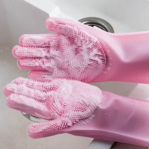 Eco Friendly Silicone Dog Bathing Gloves Multi Functional Pet Hair Washing Mitts for Shower Grooming Deshedding Massage Mittens