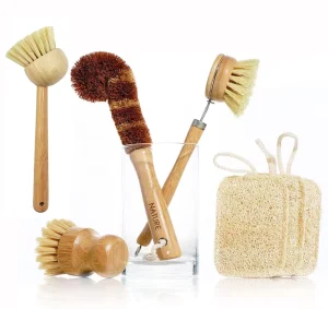 Eco Friendly Sisal Kitchen Cleaning Brush for Pot Pan Dish and Bottle Scrubbing