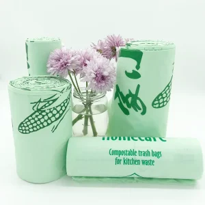 Eco Friendly Smell Proof Compostable Garbage Bags 100% Biodegradable with Screen Printing for Home Use