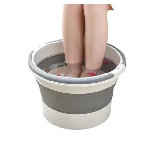 Eco-Friendly Square PP Material Foot Washing Basin Retractable Folding Bucket for Car Storage Water