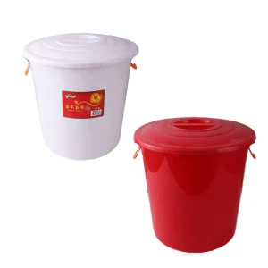 Eco Friendly Superior Quality White Red 35L Large Capacity Plastic Water Buckets Recycled Plastic Bucket Pail