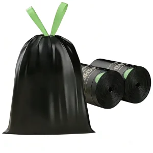 Eco Friendly Transparent PE Heat Seal Waterproof Gravure Printed Kitchen Waste Garbage Bag for Outdoor Hotels
