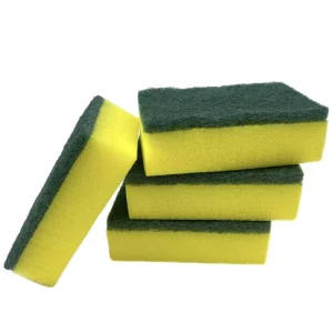 Eco Non scratch Green and Yellow Sponge Natural Washing Sponge Bulk Cleaning Sponge Pad