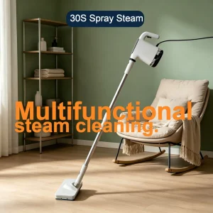 Eco-friendly 3 Bar High Pressure Steam Mop with 550ml Water Tank 1200W Power Fast Heating Multi-Surface Use
