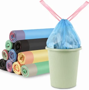 Eco-friendly Biodegradable Compostable Side Gusset Trash Bags PLA Heavy Duty 13 Gallon Capacity Indoor Household Use