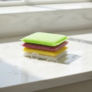 Eco friendly Cute Cleaning Rectangle Long Lasting Dual sided Dishwash Scrub Sponges Scouring Pads