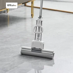 Eco-friendly Durable Easy Squeeze Aluminum Tube Sponge Roll Mop Manual Wringing for Floor Cleaning Equipment