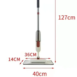 Eco-friendly Durable Microfiber Spray Mop Cleaner Easy to Use Flat Mop Head Rotating Feature Foldable Aluminum