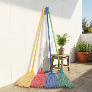 Eco friendly Fade resistant Yarn Lightweight Aluminum Pole Mop Hotel Property Commercial Cleaning