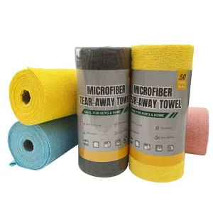 Eco friendly Microfiber Tear off Towel Rolls Quick drying Cleaning Cloths for Car Detailing and Home Cleaning